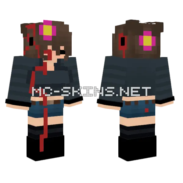 Jenny Girl Skin Minecraft skin, front and back