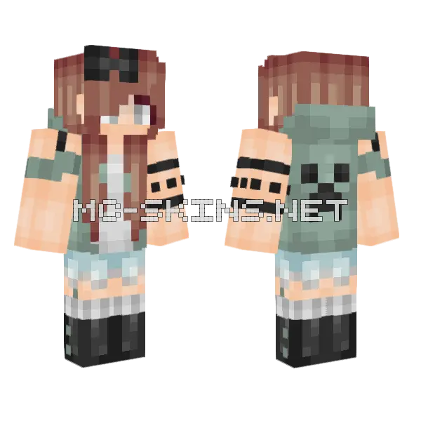 Jenny Girl Skin Minecraft skin, front and back