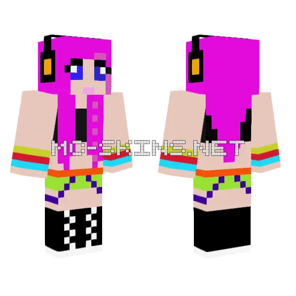 Jenny Girl Skin Minecraft skin, front and back