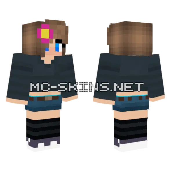 Jenny HD Skin Minecraft skin, front and back