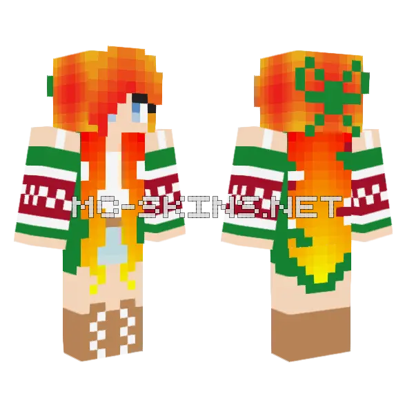 Jenny HD Skin Minecraft skin, front and back