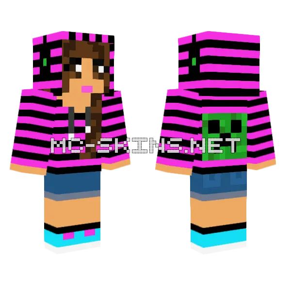 Jenny HD Skin Minecraft skin, front and back