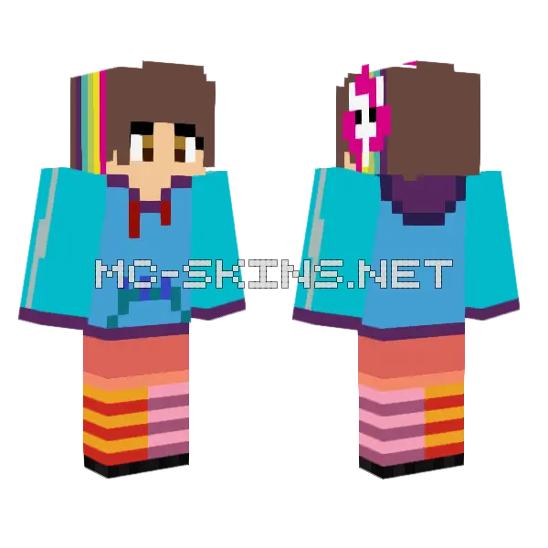 Jenny HD Skin Minecraft skin, front and back