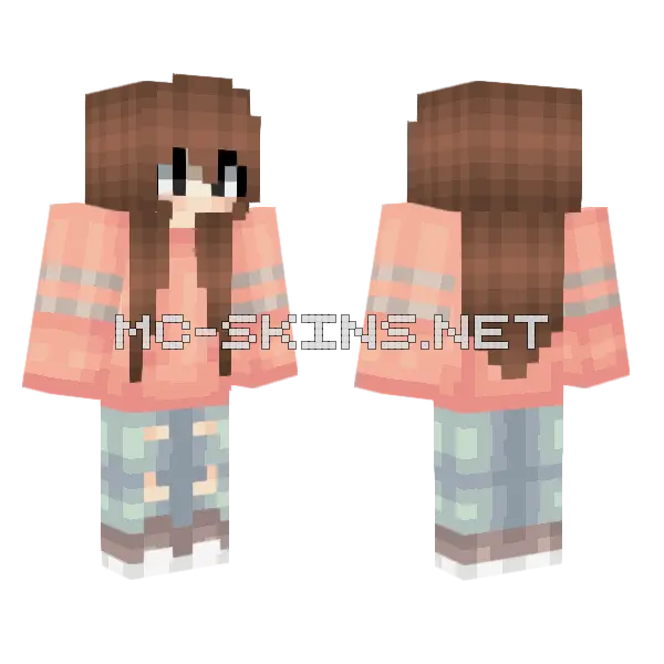 Jenny HD Skin Minecraft skin, front and back