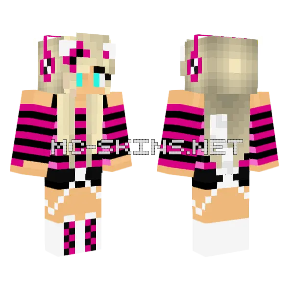 Jenny (Jenny Mod) Skin Minecraft skin, front and back