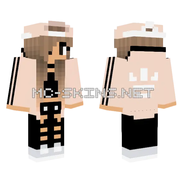 Jenny (Jenny Mod) Skin Minecraft skin, front and back