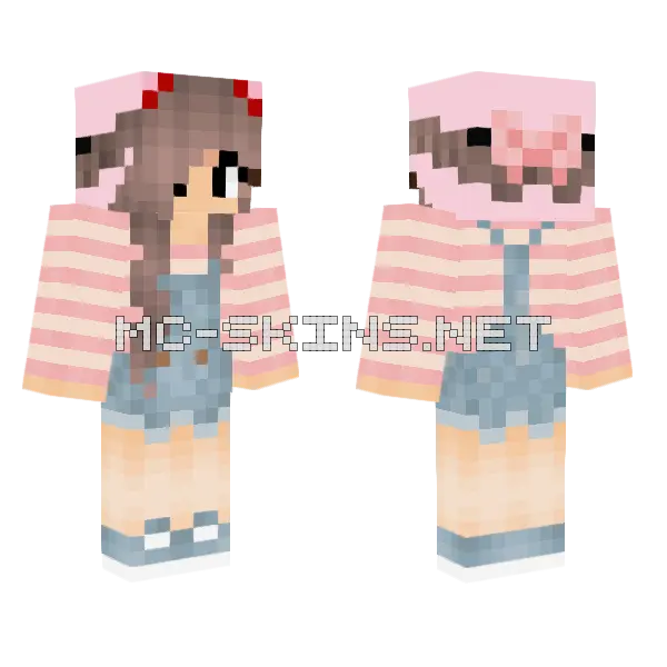 Jenny (Jenny Mod) Skin Minecraft skin, front and back