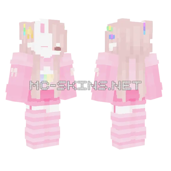 Jenny (Jenny Mod) Skin Minecraft skin, front and back