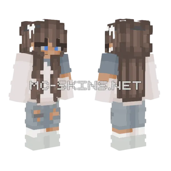 Jenny (Jenny Mod) Skin Minecraft skin, front and back