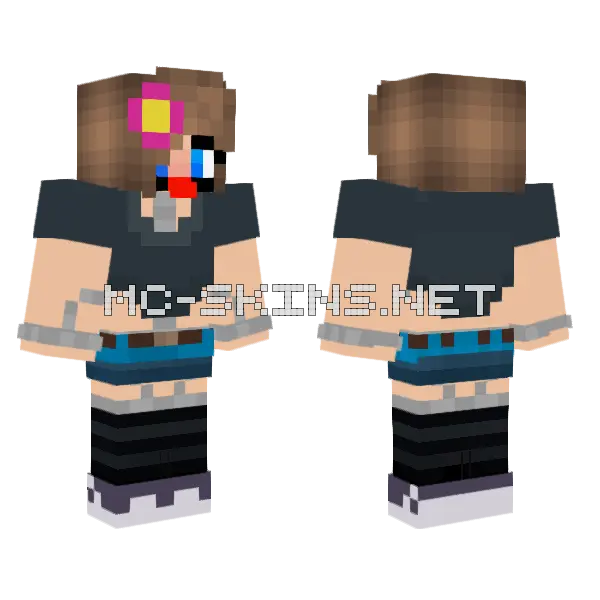 Jenny (Jenny Mod) Skin Minecraft skin, front and back