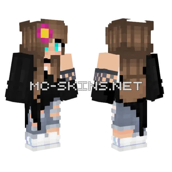 Jenny (Jenny Mod) Skin Minecraft skin, front and back