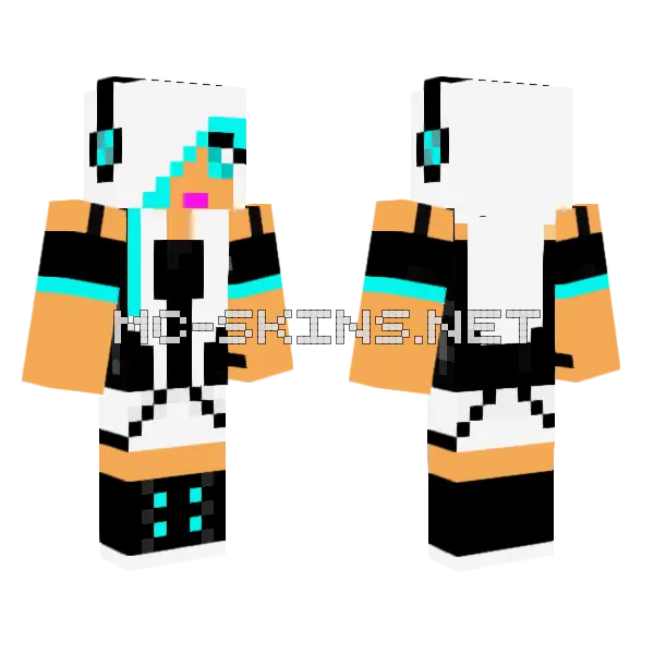 Jenny (Jenny Mod) Skin Minecraft skin, front and back
