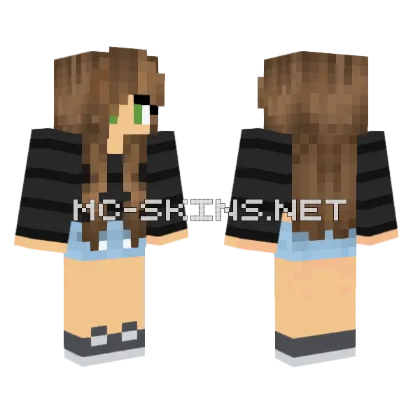 Jenny (Jenny Mod) Skin Minecraft skin, front and back