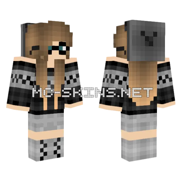 Jenny (Jenny Mod) Skin Minecraft skin, front and back