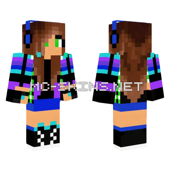Jenny (Jenny Mod) Skin Minecraft skin, front and back