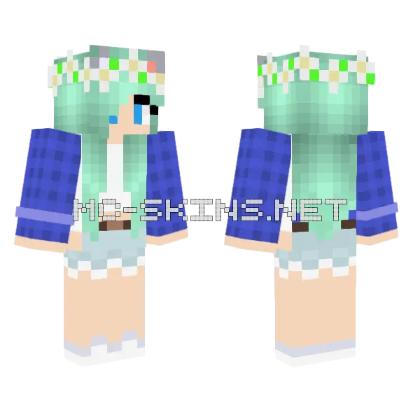 Jenny (Jenny Mod) Skin Minecraft skin, front and back