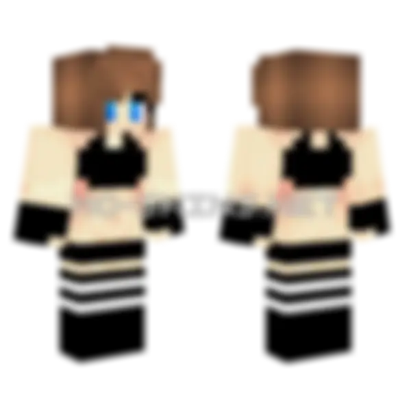 Jenny (Jenny Mod) Skin Minecraft skin, front and back