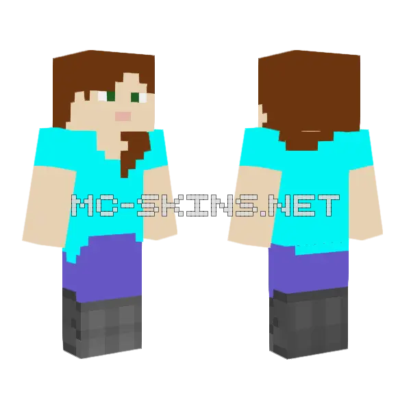 Jenny Mod Character Skin Minecraft skin, front and back