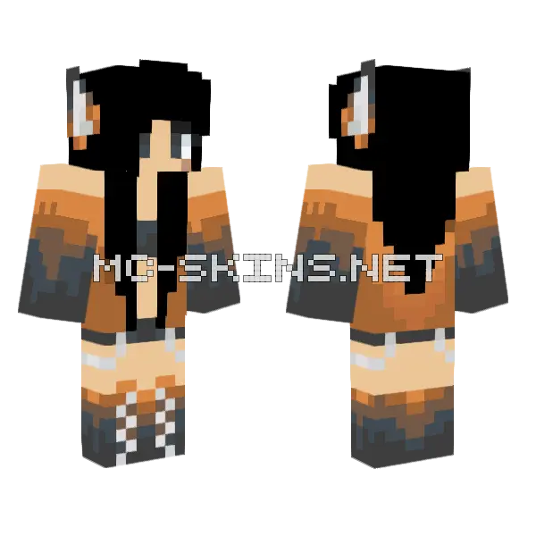 Jenny Mod Girl Skin Minecraft skin, front and back