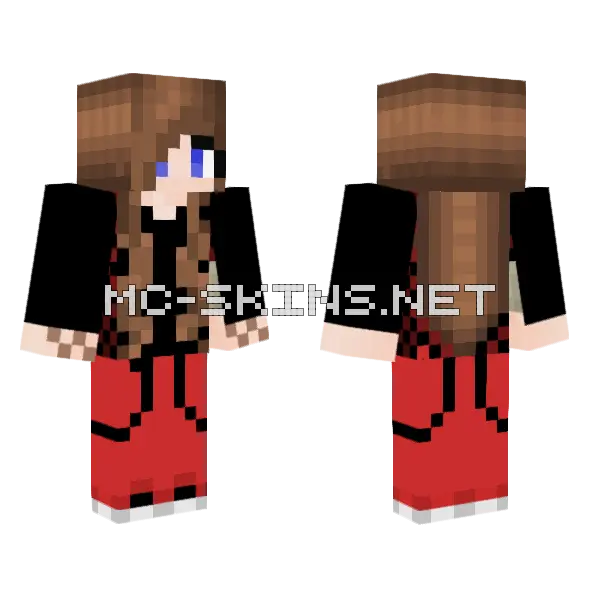 Jenny Mod Girl Skin Minecraft skin, front and back