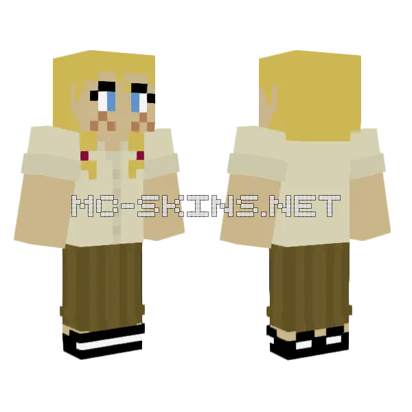 Jenny Mod Girl Skin Minecraft skin, front and back
