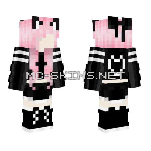 Jenny Mod Girl Skin Minecraft skin, front and back