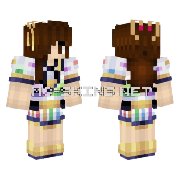 Jenny Mod Girl Skin Minecraft skin, front and back
