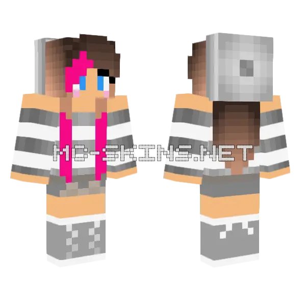 Jenny Mod Girl Skin Minecraft skin, front and back