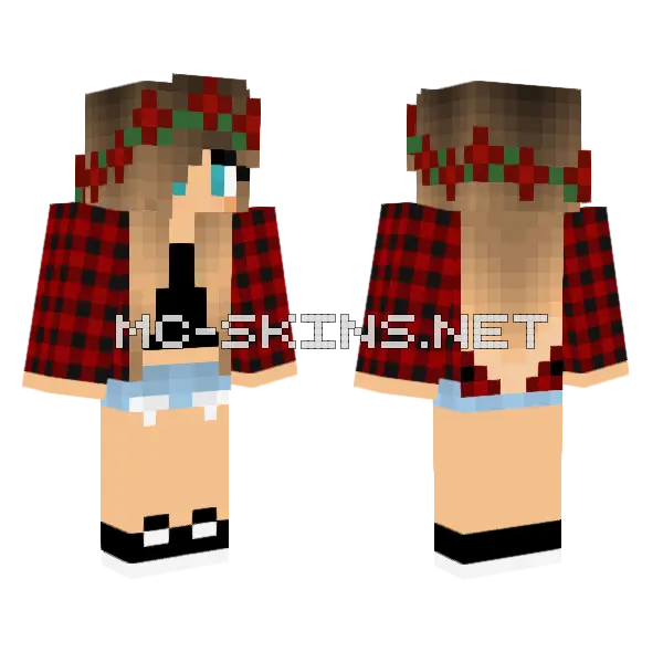 Jenny Mod Girl Skin Minecraft skin, front and back