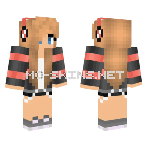 Jenny Mod Girl Skin Minecraft skin, front and back