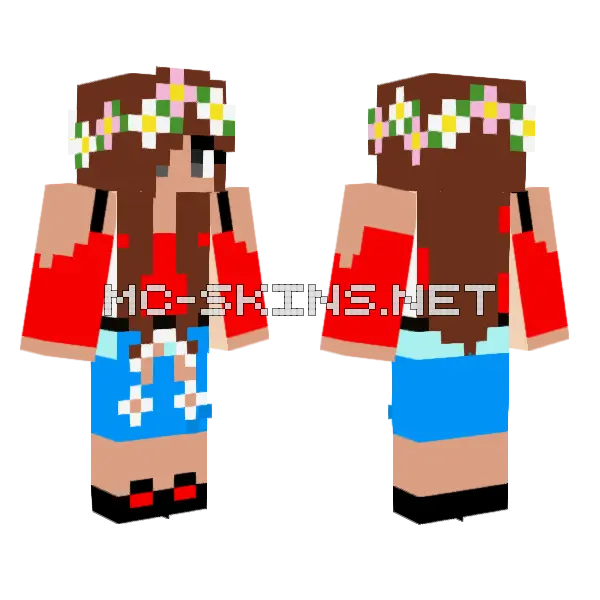 Jenny Mod Girl Skin Minecraft skin, front and back