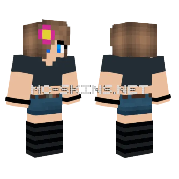 Jenny Mod Girl Skin Minecraft skin, front and back