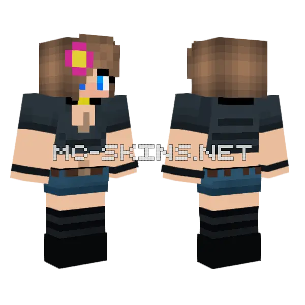 Jenny Mod Girl Skin Minecraft skin, front and back