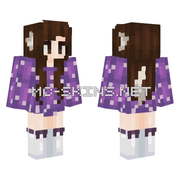 Jenny Mod Girl Skin Minecraft skin, front and back