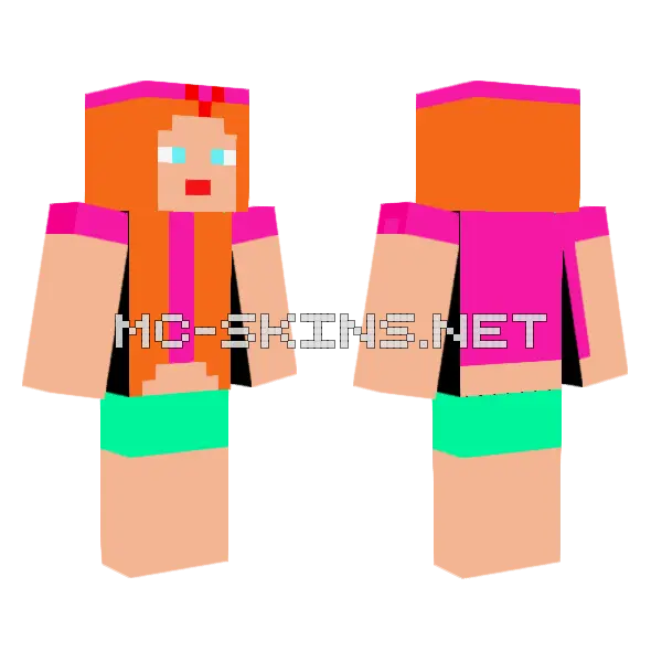Jenny Mod Girl Skin Minecraft skin, front and back