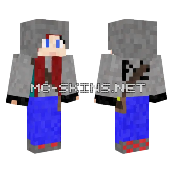 Jenny Mod Girl Skin Minecraft skin, front and back