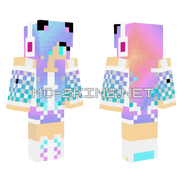 Jenny Mod Girl Skin Minecraft skin, front and back