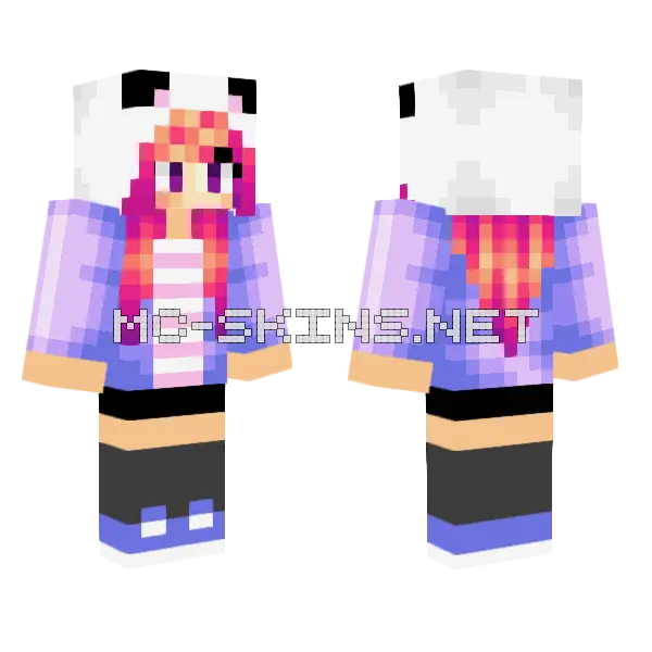 Jenny Mod Girl Skin Minecraft skin, front and back