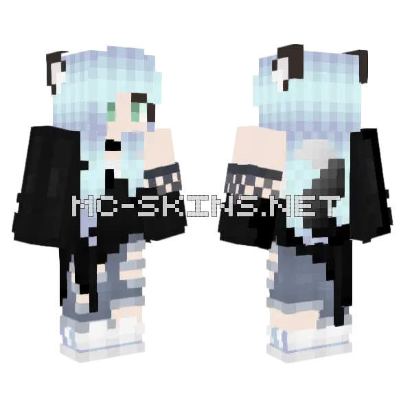 Jenny Mod Girl Skin Minecraft skin, front and back