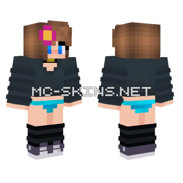 Jenny Mod Girl Skin Minecraft skin, front and back