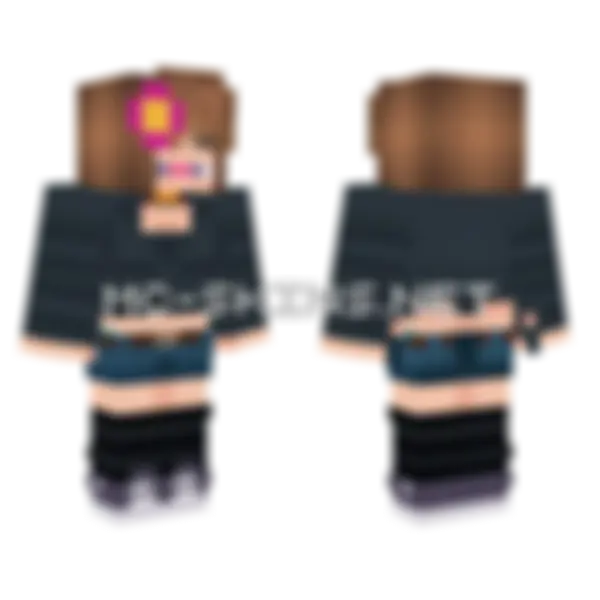 Jenny Mod Girl Skin Minecraft skin, front and back
