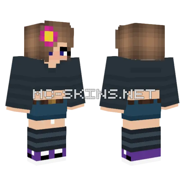 Jenny Mod Girl Skin Minecraft skin, front and back