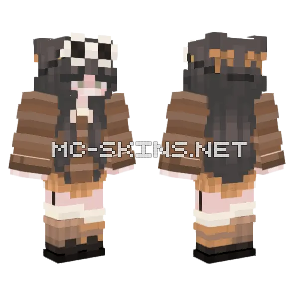 Jenny Mod Girl Skin Minecraft skin, front and back
