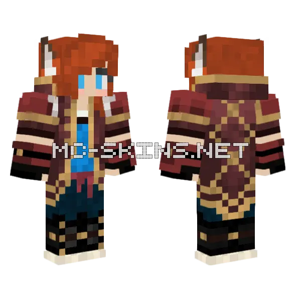 Jenny Mod Girl Skin Minecraft skin, front and back