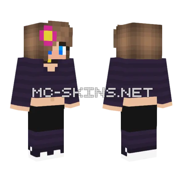 Jenny Mod Girl Skin Minecraft skin, front and back