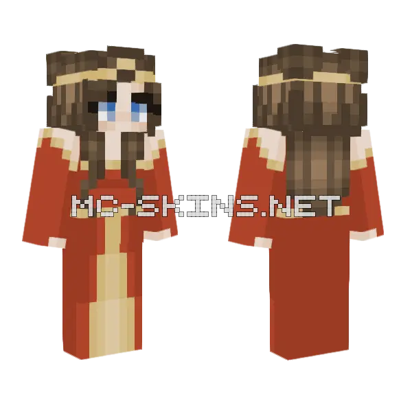 Jess Medieval Girl Minecraft skin, front and back