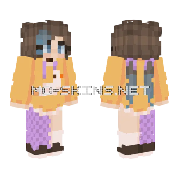 Jess Quack Sweatshirt Minecraft skin, front and back