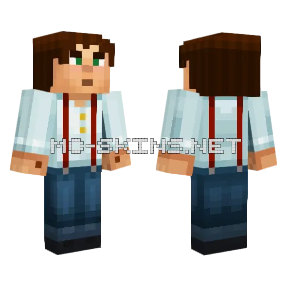 Jesse Mcsm Minecraft skin, front and back