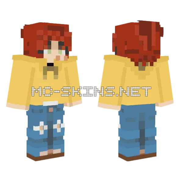 Jessie Casual Outfit Minecraft skin, front and back