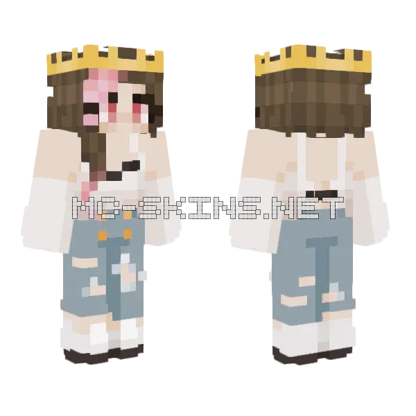 Jessie Technoblade Version Minecraft skin, front and back